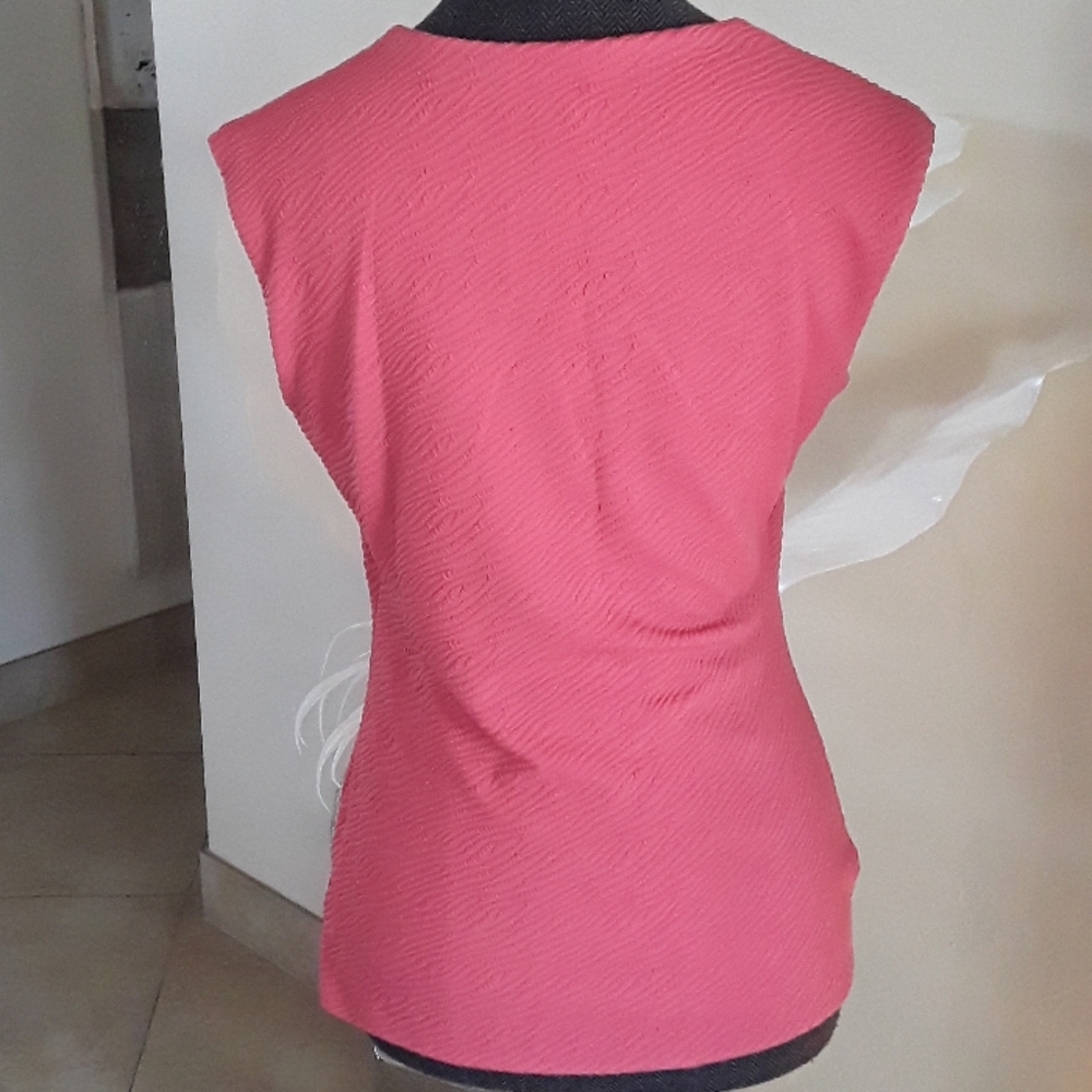 Cache Pink Textured Square-Neck Tank Top - Picture 3 of 5